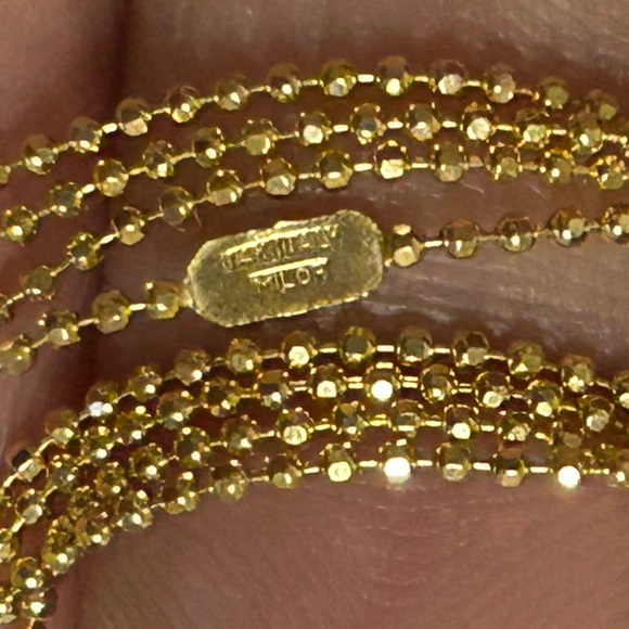 MILOR ITALY 14K YELLOW GOLD ROPE TASSEL tie extra long chain NECKLACE not scrap - Picture 15 of 16